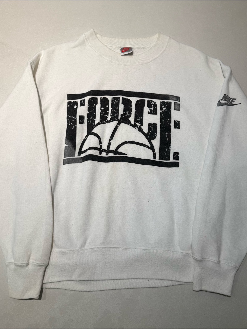 Nike 1980s Made in the USA White Sweater